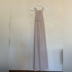 Chiffon tan bridesmaid dress